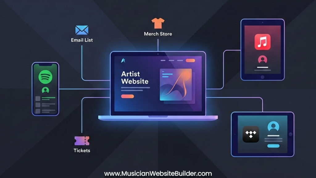 sync musician website streaming profiles