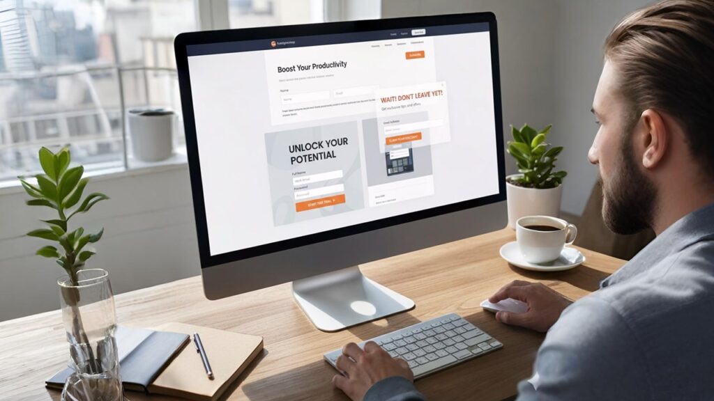 high-converting website email signup forms with pop-up, inline, and landing page designs