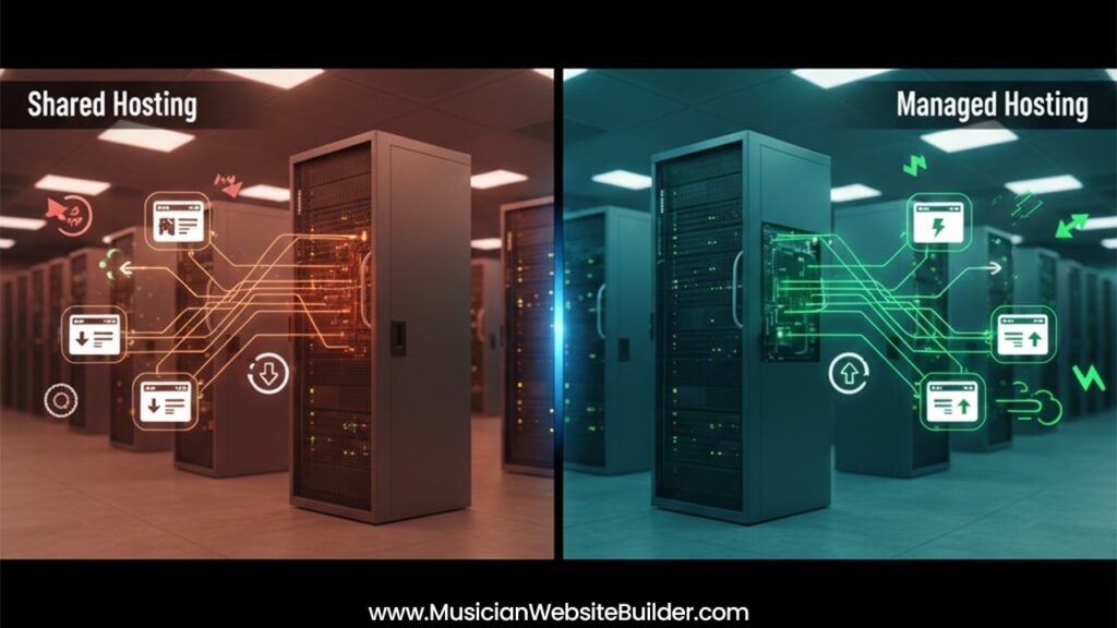 Shared hosting vs managed hosting servers