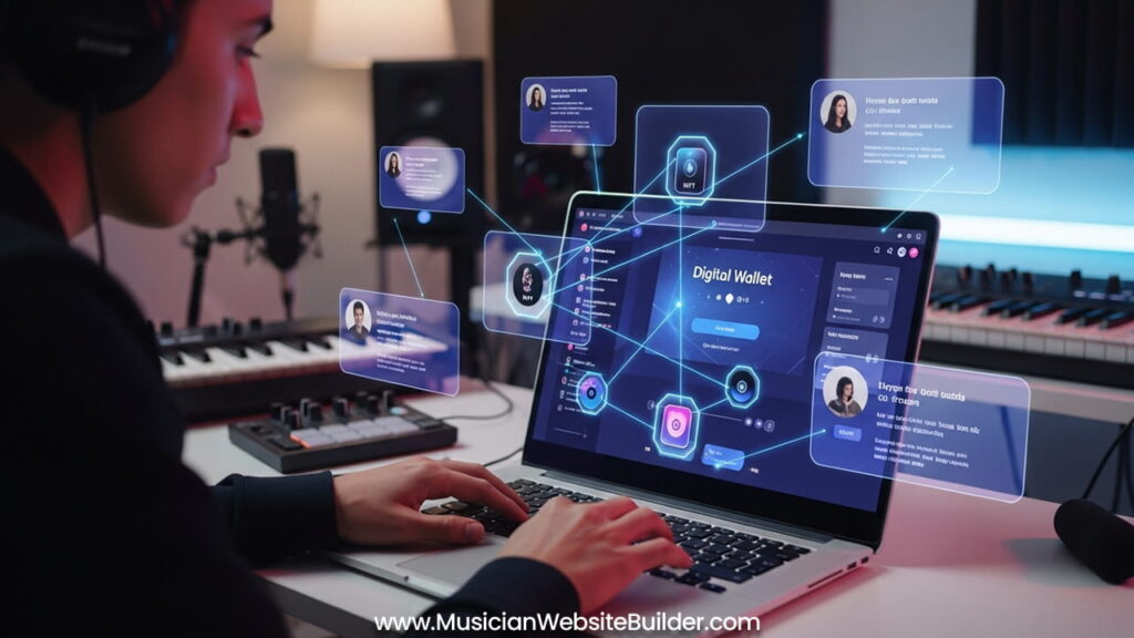 web3 musician websites nfts control