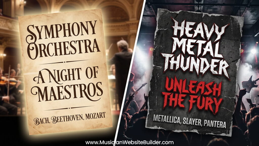 font pairing music genres tips