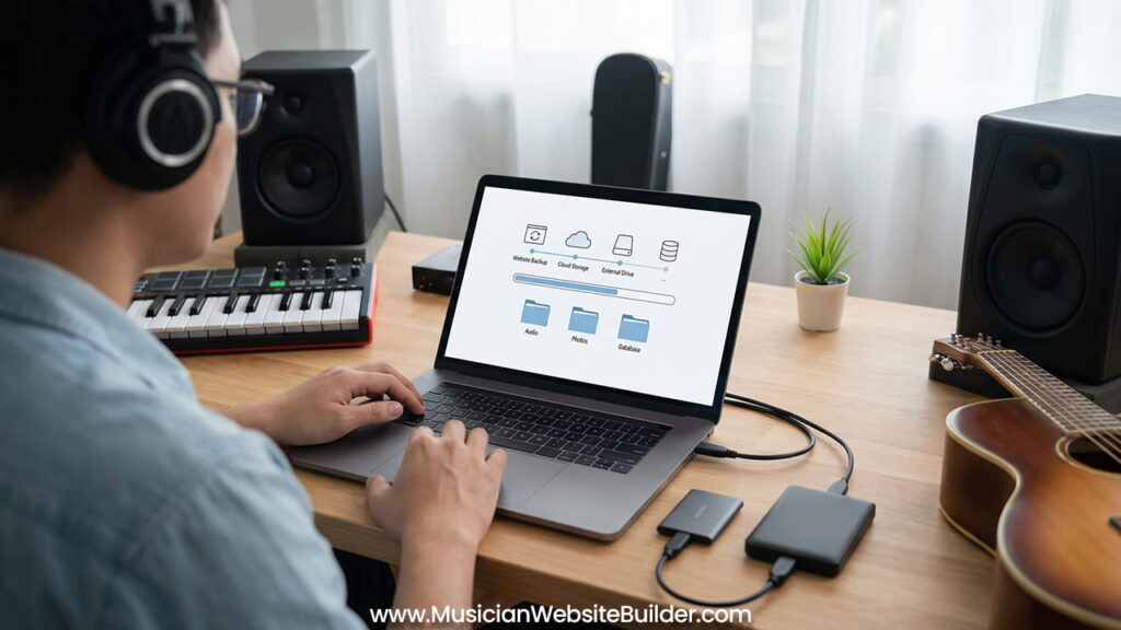 musician website backup tips