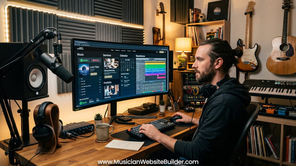 musician website cross selling