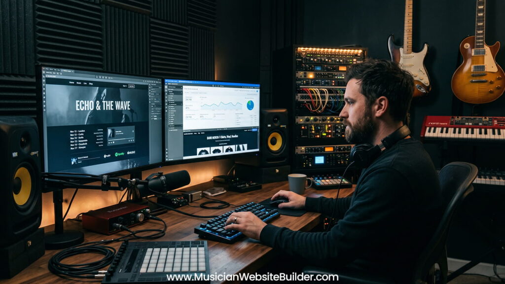 musician website design steps