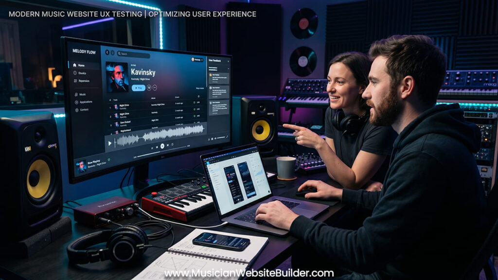 user testing music websites